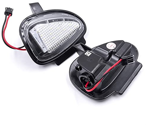 Indicator Rear View,Spiegelblinker 2 stücke Canbus unter Side Spiegel Pfütze Lichtmodul Passend für VW Golf MK6 6 MKVI C45 Cabriolet Weiße Lampe