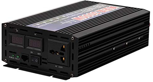 Stable Dual Digital Display High Efficiency DC/AC Converter 3000W Pure Sine Wave Inverter Aluminum Alloy for Home Car(DC24V to AC220V)