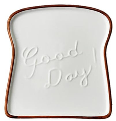 Alipis Plato De Cerámica Creativa Forma De Tostada Para Desayuno Platos Para Sushi y Pasta Vajilla Para Hogar y Hotel Color Aleatorio