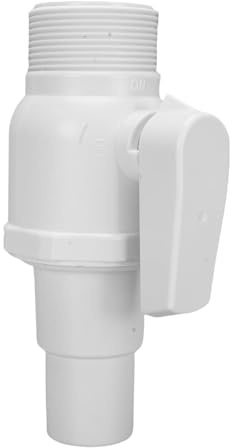 FAUOSWUK 2 -Wege -Ballventil, 1,5 -Zoll -Poolkugelventil -Austausch für Poolfilter -Skimmer mit 1,5 Bis 1,25 Zoll -Schlauchadapter -Poolfilterventil 50 Psi