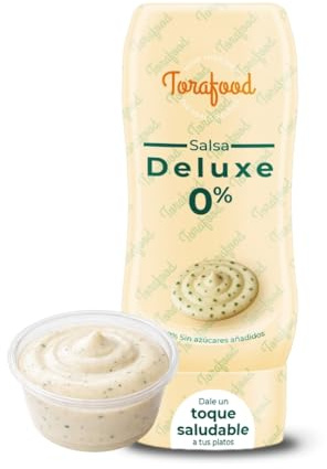 Salsa Zero Deluxe 330ml | 0% Azúcares Añadidos | Sabor Cremoso y Exclusivo | Ideal para Recetas Saludables | Torafood