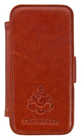 Commander Buffalo Book Case für Apple iPhone 5/5S braun