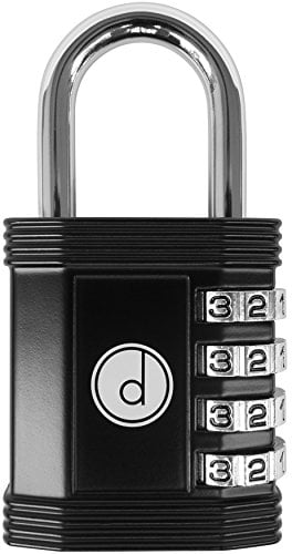 Candado - Candado de Combinación de 4 Dígitos Para Gimnasio, Deportes, Escuela y Taquilla de Empleados, Exteriores, Vallas, Picaportes y Almacenes - Metal y Acero Para Todo tipo de Climas - Fácil de Configurar su Propia Combinación de Reajuste sin Llave