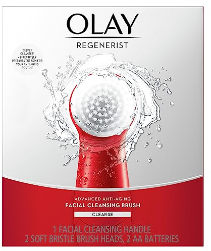 Facial Cleansing Brush by Olay Regenerist, Face Exfoliator with 2 Brush Heads