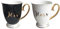 Bombay Duck His and Hers Mugs Set of 2 - Black, White and Gold #VIX925M