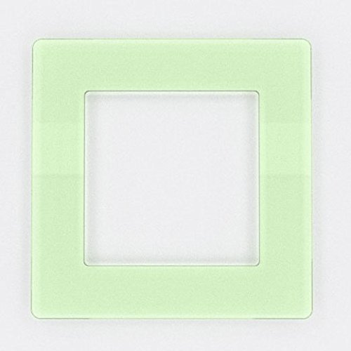 Single Light Switch Socket Coloured Acrylic Surround Finger Plate - Huge Colour Choice (Glass Look/Green Tint)