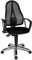 Topstar Point 60 Net, ergonomischer Bürostuhl, Schreibtischstuhl, inkl. feste Armlehnen A1, Stoff, Schwarz, 54 x 47 x 109 cm