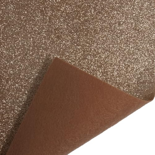 Glitter Felt Fabric Rolls: 5m x 90cm: Rose Gold