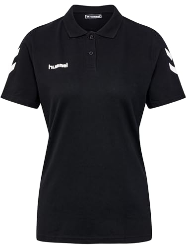 hummel hmlGO Cotton Poloshirt Damen F7026 Schwarz, M Damen