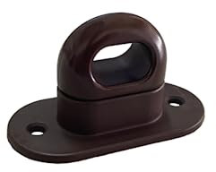 Fermo CAVALLOTTO per Occhiello A Molla Ovale 42 X 22 MM PLASTICA PVC per TELONE, Gazebo, Copertura Laterale. Girevole (Marrone)