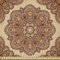 ABAKUHAUS Ethnisch Stoff als Meterware, Mehndi Paisley Blumen, Seidiger Satin Stoff für Polster Heimtextilien, 1M (148x100cm), Dunkelbraun und Hellbraun
