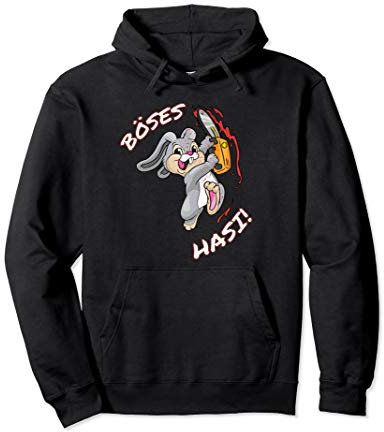Böses Hasi Shirt Ostern Hase Halloween Karneval Fastnacht Pullover Hoodie