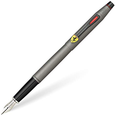 CROSS Scuderia Ferrari Classic Century - Titanium Grey Satin Lacquer Fountain Pen, Fine Nib incl. Premium Gift Box