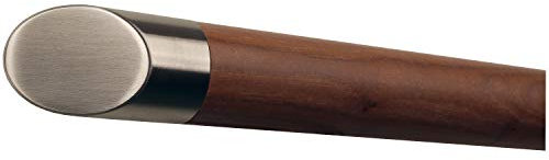 TIBU Ami Nussbaum Holz Handlauf Geländer 30-500 cm Wandhandlauf Wand Treppe ohne Halter, Länge: 1000 mm / 100 cm / 1,0 m und Enden: schräges Endstück