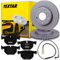 TEXTAR PRO BREMSSCHEIBEN 320x20mm + BELÄGE HINTEN FÜR 5er E61 Touring/Kombi mit WARNKONTAKT Bj. 2003-2010