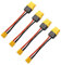 LinsyRC 4-Pack XT30 Männlich Stecker auf XT60H Buchse Steckverbinder Adapter mit 10CM 16AWG Kabel für RC Drohne LiPo Akku