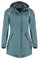 Dry Fashion Damen Regenmantel Kiel - Frauen Regenjacke Damen Jacke mit verstellbarer Kapuze Lang Winddicht Wasserdicht in Petrol Größe 50