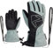 Ziener Kinder Laval Ski-Handschuhe/Wintersport | wasserdicht, extra warm, Wolle, Gray Seal Ripstop, 3,5