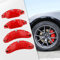 Nakonic Caliper Covers Set of 4 Compatible with Model 3 Accessories 2017-2024,18 Inch 19 Inch Wheel Hub Size Red Front and Rear Caliper Covers Without Stickers(ONLY FIT 2024 Long Range Model 3)