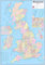 Large British Isles Administrative Map - UK Postcodes - Front Sheet Laminated - 84.1 x 118.9 cm