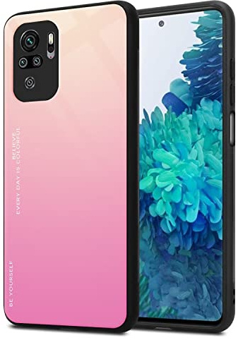 RankOne Gradient Glitter Handy Hülle für Redmi Note 10S / Redmi Note 10 (4G) / Poco M5s (6.43 Inches), Dünne Schlanke Schutzhülle - 1