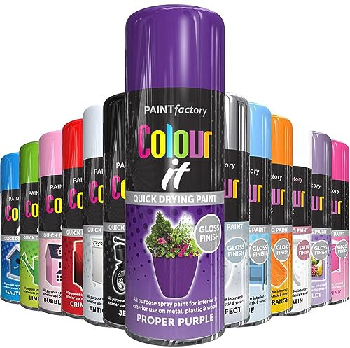 AlezyB - Proper Purple 400ml All Purpose Spray Paint | Use on Metal, Wood, Plastic and Multipurpose Aerosol Professional Quality Perfect Finish, for Interior Exterior and Excellent Coverage