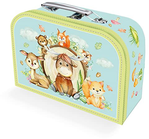 TROTSCH Kinderkoffer Waldfreunde: Reisekoffer Geschenk Waldfreunde Kinder, Grün
