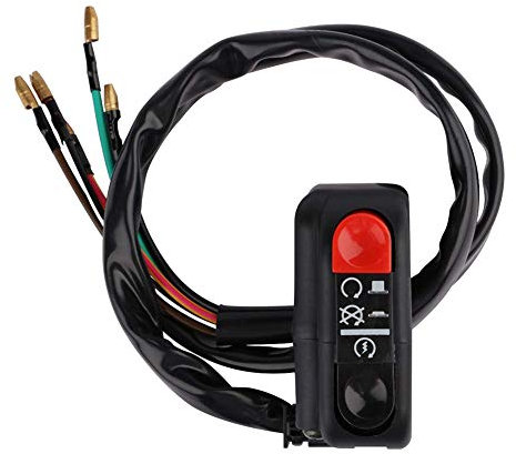 Schalter für Motorroller und Motorräder, 12 V, 7/8 Zoll, Motorstopp-Taste, Zündschalter