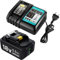 Chargeur 18 V avec Batterie pour Makita BL1830B BL1840 BL1850 BL1850B BL1860 BL1860B BL1815 LXT-400.18V 5500mAh Batterie de Rechange avec Source d'alimentation DC18RC 3A