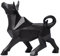 Morlinca Stier Statue Harz Stier Skulptur, Abstrakte Skulpturen Heimdekoration, Ornamente FüR Wohnzimmer, Schlafzimmer, BüRoschräNke, Geometrische Statuen, Heimdekoration, Ornament,Schwarz