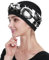 Alnorm Long Band Head Wrap für Chemo Haarausfall Mädchen Weiß Schwarz