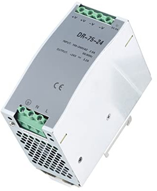 KLVN DR-75-24 Alimentatore a commutazione su guida DIN a uscita singola 24V Trasformatore di tensione Display a LED 75W