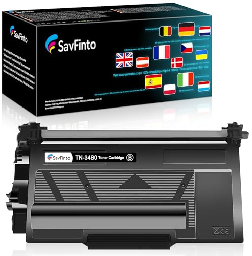 SavFinto TN3480 Toner Ersatz für Brother TN-3480 TN3430 TN-3430 Tonerpatrone Kompatibel für Brother HL-L5000DN HL-L5100DN HL-L5100DNT HL-L5100DNTT HL-L5200DW DCP-L5500DN MFC-L5700DN MFC-L5750DW (1 BK)