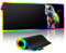 Frotox Tapis de souris de jeu RVB, XXL, 800 x 300 x 4 mm, LED, 14 modes de luminosité, 7 couleurs LED, grand tapis de souris étendu pour la maison, le bureau, les jeux vidéo (noir)