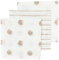 Meyco Baby Dot Stripe Spucktücher, 3-teilig (Mulltücher, Musselintücher aus 100% Baumwolle, saugstark & schnelltrocknend, multifunktional), Sand