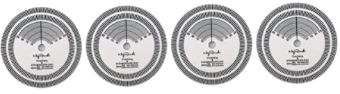 jojofuny Plattenspieler Nadel Dj 4 Stück Vinyl Plattenspieler Geschwindigkeitstest Plattenspieler Phonographen Nadel Einstellwerkzeug Stroboskop Disc Alben Auf Vinyl Kalibrierungslineal Für Vinyl