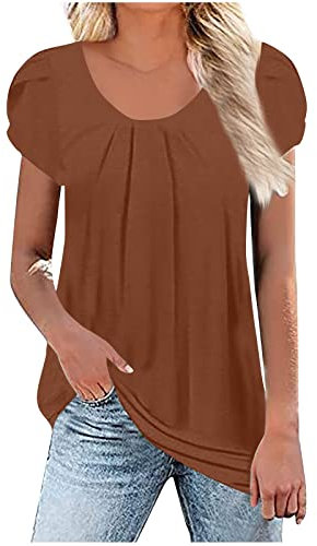 Tee Shirt Rock Femme Cérémonie de Mariage Cérémonie de Mariage T-Shirt Rose Femme Chemise Noir Femme Élégant T Shirt Fluo Fille Tee Shirt Team de La Mariée Vetement Femme Marron XL