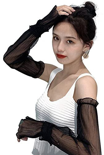Lange, Ultradünne Spitzen-mesh-Armstulpen Für Damen, Kühlende, Fingerlose Mesh-tüll-Sonnenschutz-Armstulpen Für Outdoor-sportaktivitäten