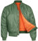 VINTIKA Bomber Jacket MA1 Classic US Air Force Pilot Flight Military Style Nylon Padded Coat - Olive - 7XL