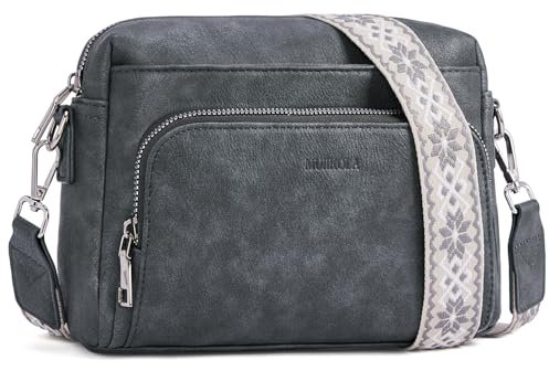 MUIIKOLA Umhängetasche Damen,Crossbody Bag Klein，Damen-umhängetaschen PU Leder mit Verstelbaar Schultergurt