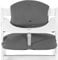hauck Sitzkissen für Alpha+, Beta+ & Arketa Holzhochstuhl Highchair Pad Select, Anti-Rutsch Noppen, Doppelte Polsterung an Rückenlehne, Einfache Befestigung am Kinderstuhl (Dark Grey)
