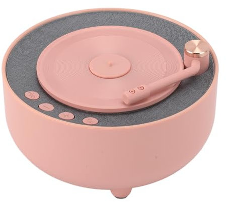 Retro Bluetooth Speaker, Vintage Mini Wireless Speaker, Old Fashion Style Music Player, Colorful Light Display, Classic Decor for Kitchen Desk Bedroom Office Party (Rose)