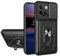 ILING Billetera Funda para Xiaomi 14, Ultradelgado Mate Dura PC Carcasa Antigolpes Silicona Cubierta con Tarjetero, Anillo Soporte, Tapa Cámara Deslizante (Negro)