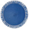 Baroni Home Set de 6 Manteles Individuales Redondos de Paja Sintética Colorida, Manteles para Plato, Mantel Americano para Desayuno, Diámetro 38 cm, Azul