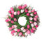 UTHCLO gefälschte Tulpengirlande Stoff Girlande gefälschte Blumen Retro-Dekor Frühling Haustür Kranz hochzeits Dekoration Wedding Decoration Girlande Tulpe Blumengirlande Bambus Rosa