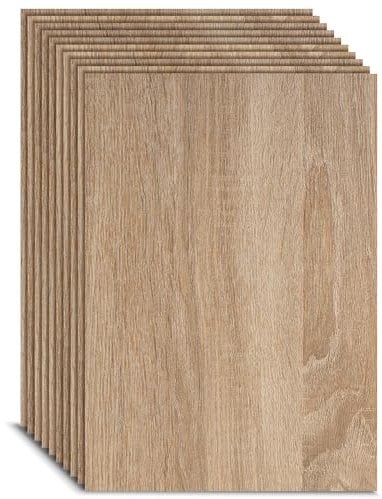 Creative Deco 10 x A3 MDF Platten Einseitig Lackiert Eiche | 420 x 300 x 3 mm | Dünne Holz-Platten | Perfekt für Laser, CNC Router, Modellierung, Laubsäge