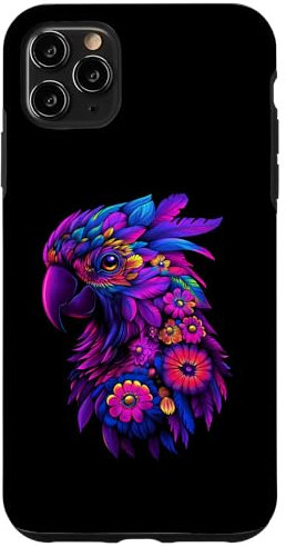 iPhone 11 Pro Max Aesthetic Parrot Graphic Cute Parrot Women Girls Case