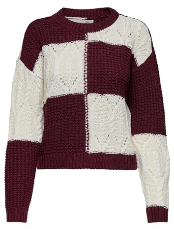 JDY Damen Jdyjusty L/S Mix Struc Pullover KNT Noos Strickpullover Mit O-Ausschnitt (1er Pack)