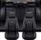 YMYQF Auto Sitzbezüge Sets für BMW X1 F48 X1 2.Gen 2015-2019 2020 2021 2022 2023 2024 2025, 5 Sitzer PU Leder Autositzschoner Wasserdichter Atmungsaktiver Autositzbezüge Zubehör,Black