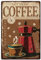 Hobbspring 1 cartel vintage de chapa de metal 20 x 30 cm retro hierro café y cafeteras cartel aspecto oxidado Get More Coffee Endless Cup Cartel de chapa Café Bar Hogar Oficina Cocina Decoración de